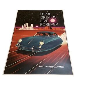 Porsche Max Loeffler Poster Some Dreams Live Forever RetroFuturistic Art 16"x24"